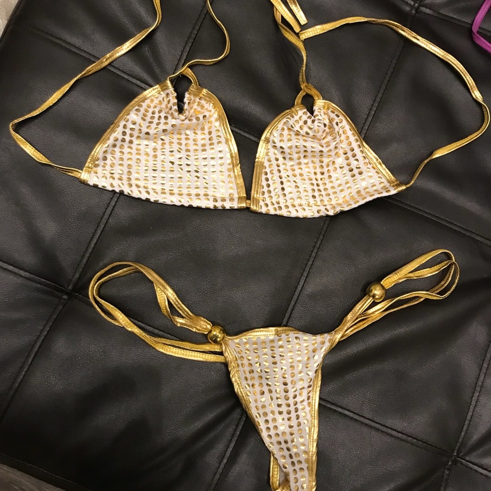 New Gold Thong Bikini